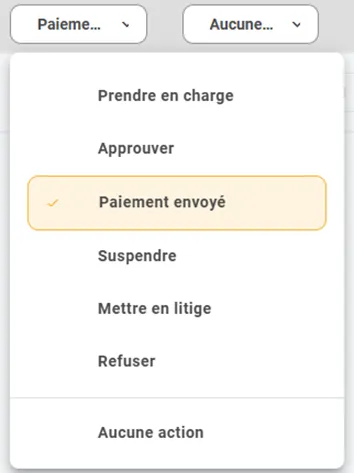 Choix du traitement par défaut des factures d’un fournisseur